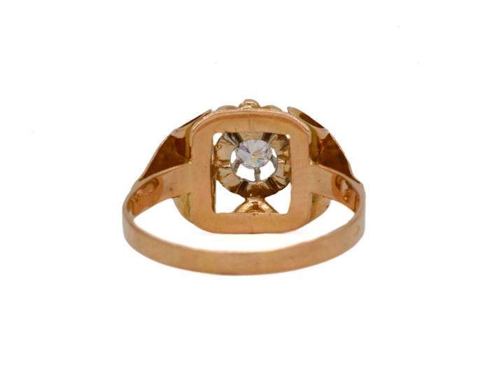 Bague livre ouvert or rose et or blanc 18 carats – Image 2