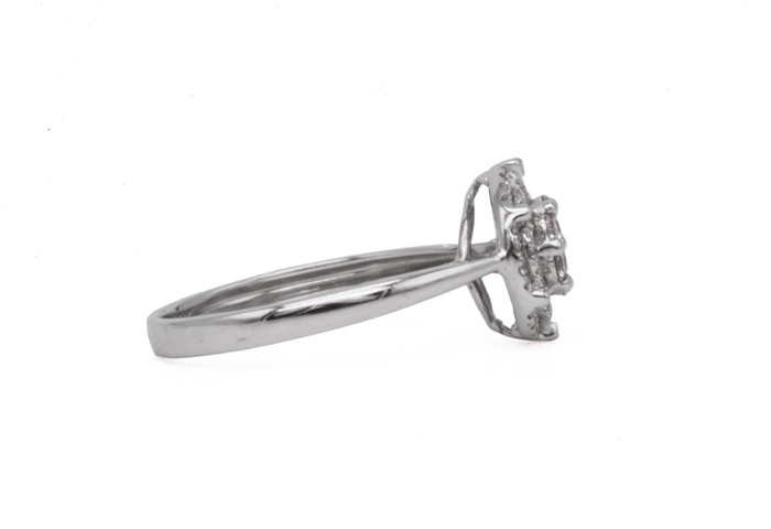 Bague moderne or 18 carats et diamants naturels ronde – Image 4