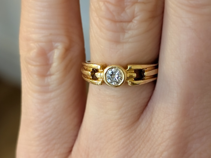 Bague solitaire diamant taille brillant 0,25 carat – Image 5